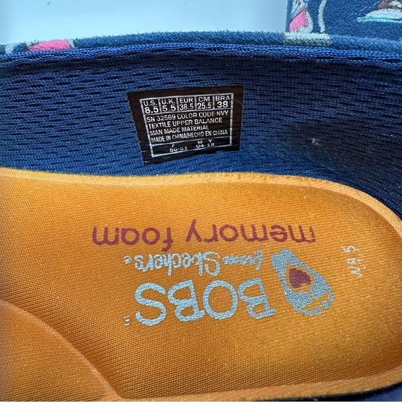 Skechers BOBS for Cats Blue Slip-On Shoes women’s 8.5. Cats with glasses, books - Picture 15 of 16